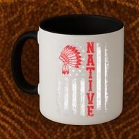 Native - American Day USA Flag Cherokee Indigenous People Coffee Mug thumb 2