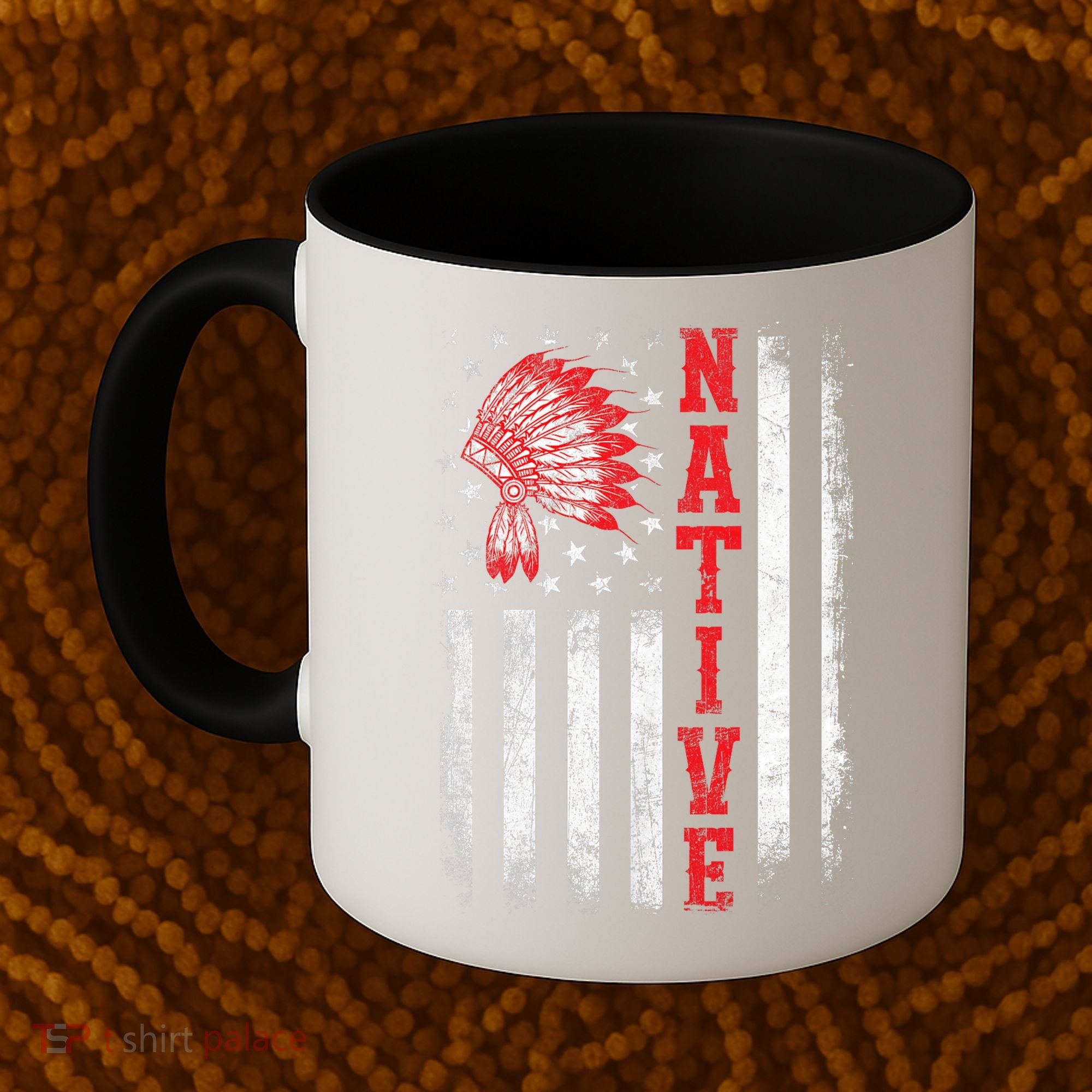 Native - American Day USA Flag Cherokee Indigenous People Coffee Mug