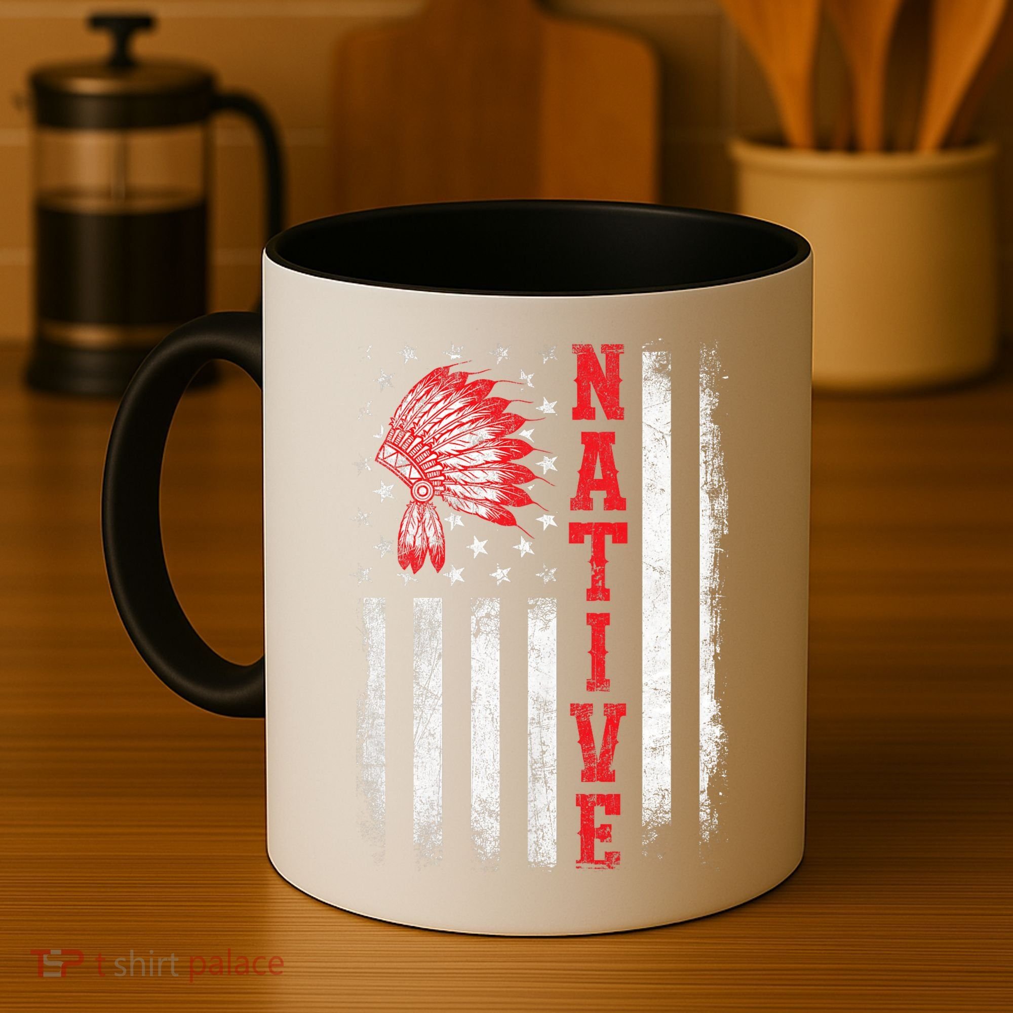 Native - American Day USA Flag Cherokee Indigenous People Coffee Mug