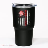 Native - American Day USA Flag Cherokee Indigenous People Tumbler thumb 0