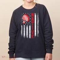 Native - American Day USA Flag Cherokee Indigenous People Women's Sweatshirt thumb 0