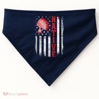 Native - American Day USA Flag Cherokee Indigenous People USA-Made Doggie Bandana thumb 0