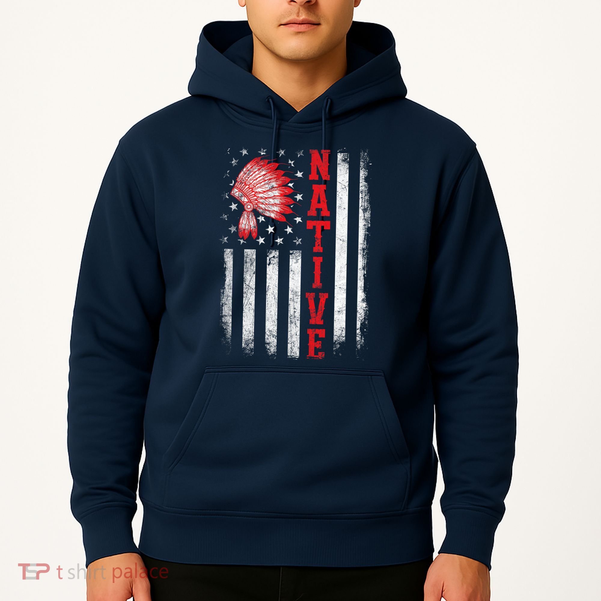 Native - American Day USA Flag Cherokee Indigenous People Hoodie