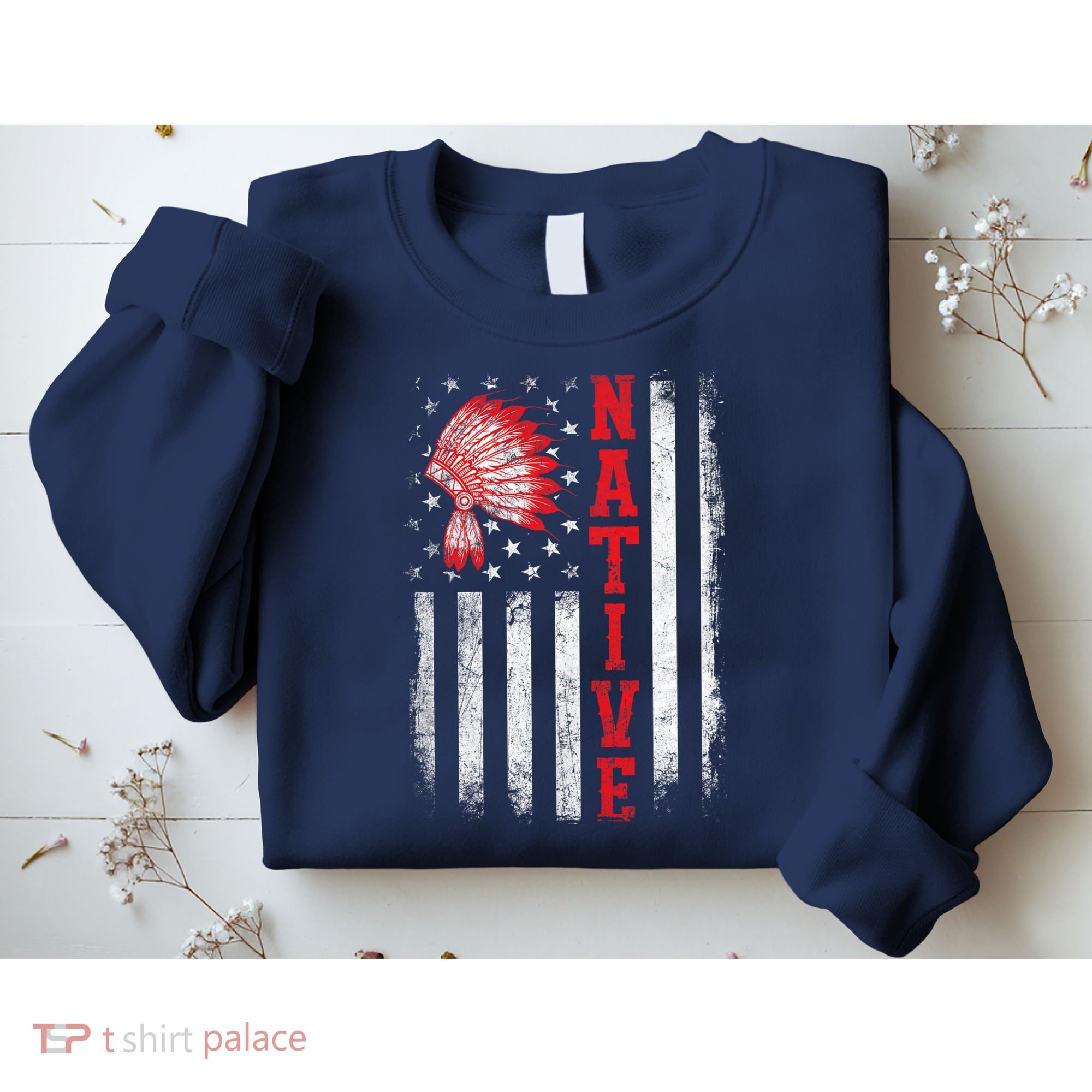 Native - American Day USA Flag Cherokee Indigenous People Sweatshirt