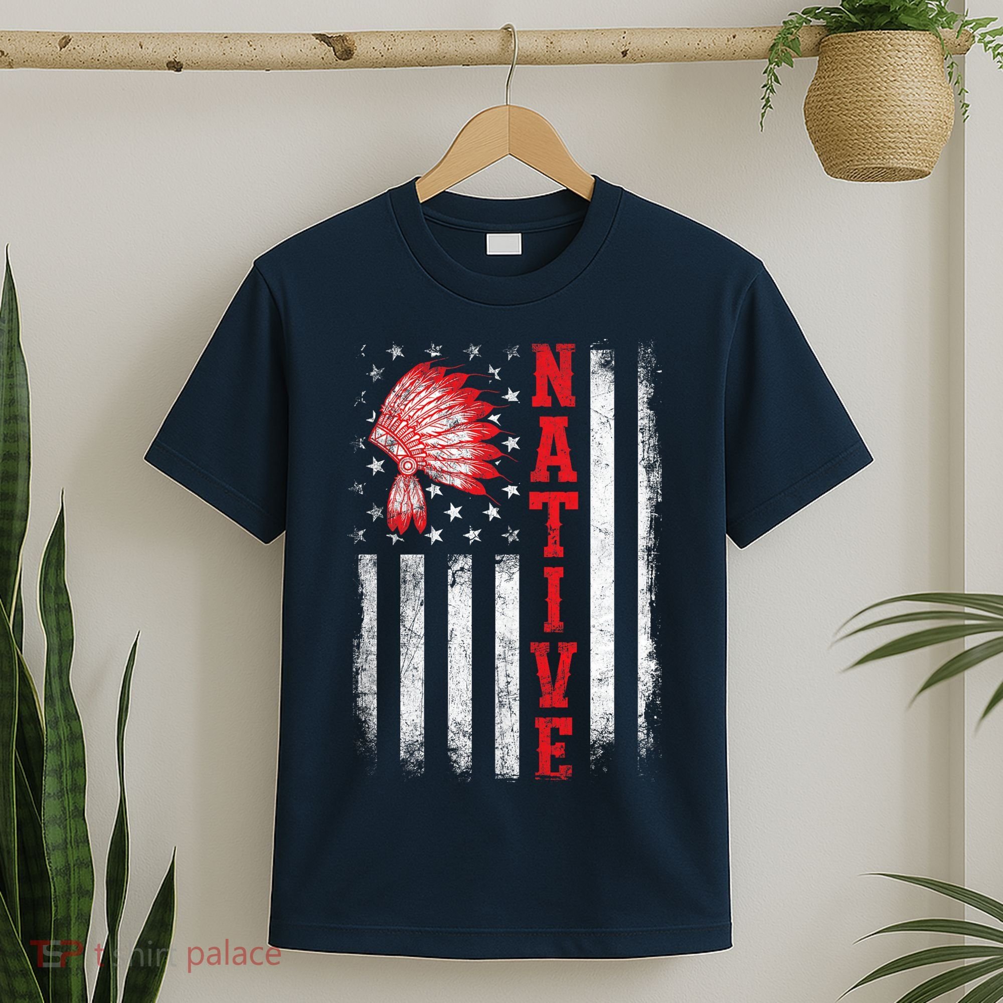 Native - American Day USA Flag Cherokee Indigenous People T-Shirt