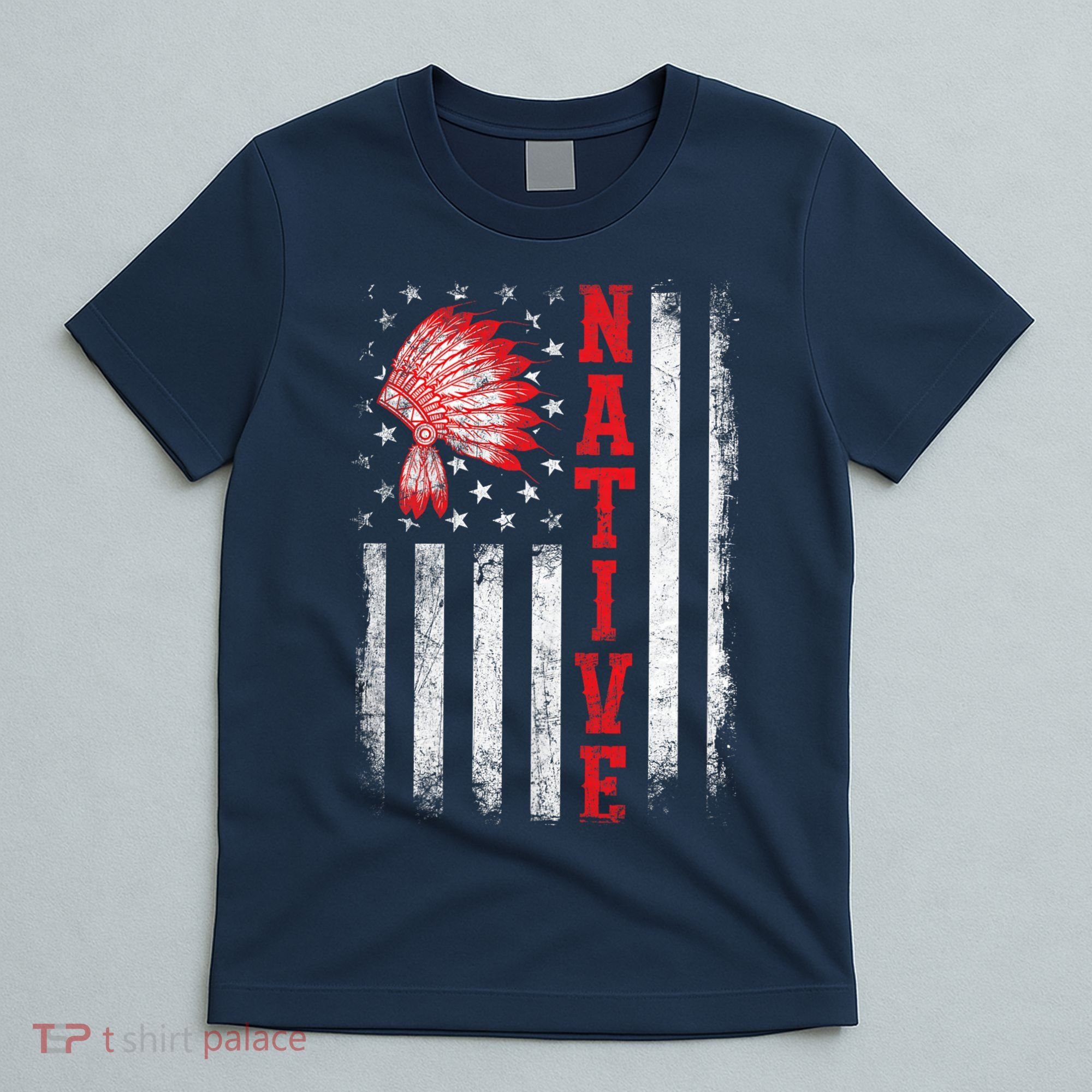 Native - American Day USA Flag Cherokee Indigenous People T-Shirt