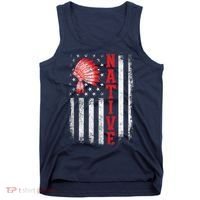 Native - American Day USA Flag Cherokee Indigenous People Tank Top thumb 0