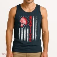 Native - American Day USA Flag Cherokee Indigenous People Tank Top thumb 3