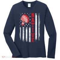 Native - American Day USA Flag Cherokee Indigenous People Women's Long Sleeve Shirt thumb 0
