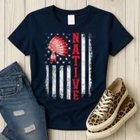 Native - American Day USA Flag Cherokee Indigenous People Women's T-Shirt thumb 3
