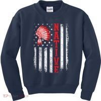 Native - American Day USA Flag Cherokee Indigenous People Kids Sweatshirt thumb 0