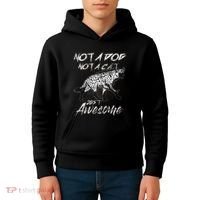 Not A Dog Not A Cat Just Awesome Hyena Kids Hoodie thumb 4