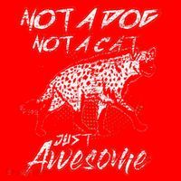 Not A Dog Not A Cat Just Awesome Hyena Santa Hat thumb 1