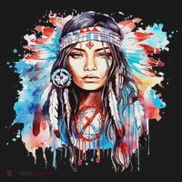 Native American Day Indigenous Girl With Feathers Women's Hoodie thumb 2