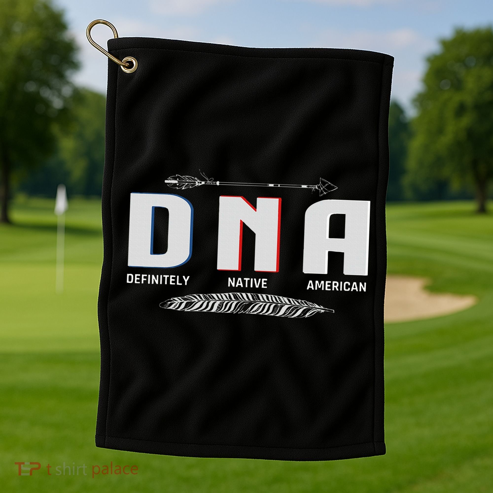 Native American Dna Native Indian Pride Indigenous Golf Towel