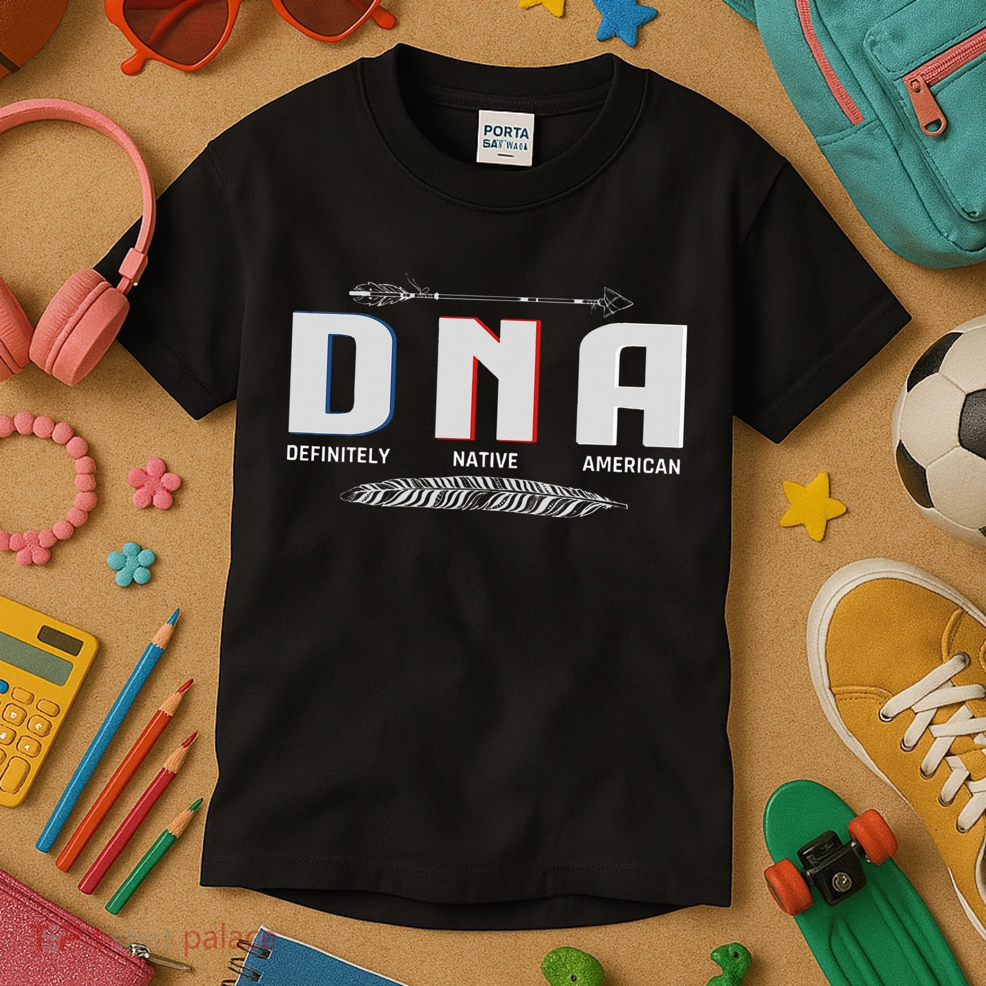 Native American Dna Native Indian Pride Indigenous Kids T-Shirt