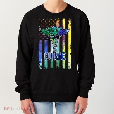 Nurse American Flag Women's Sweatshirt