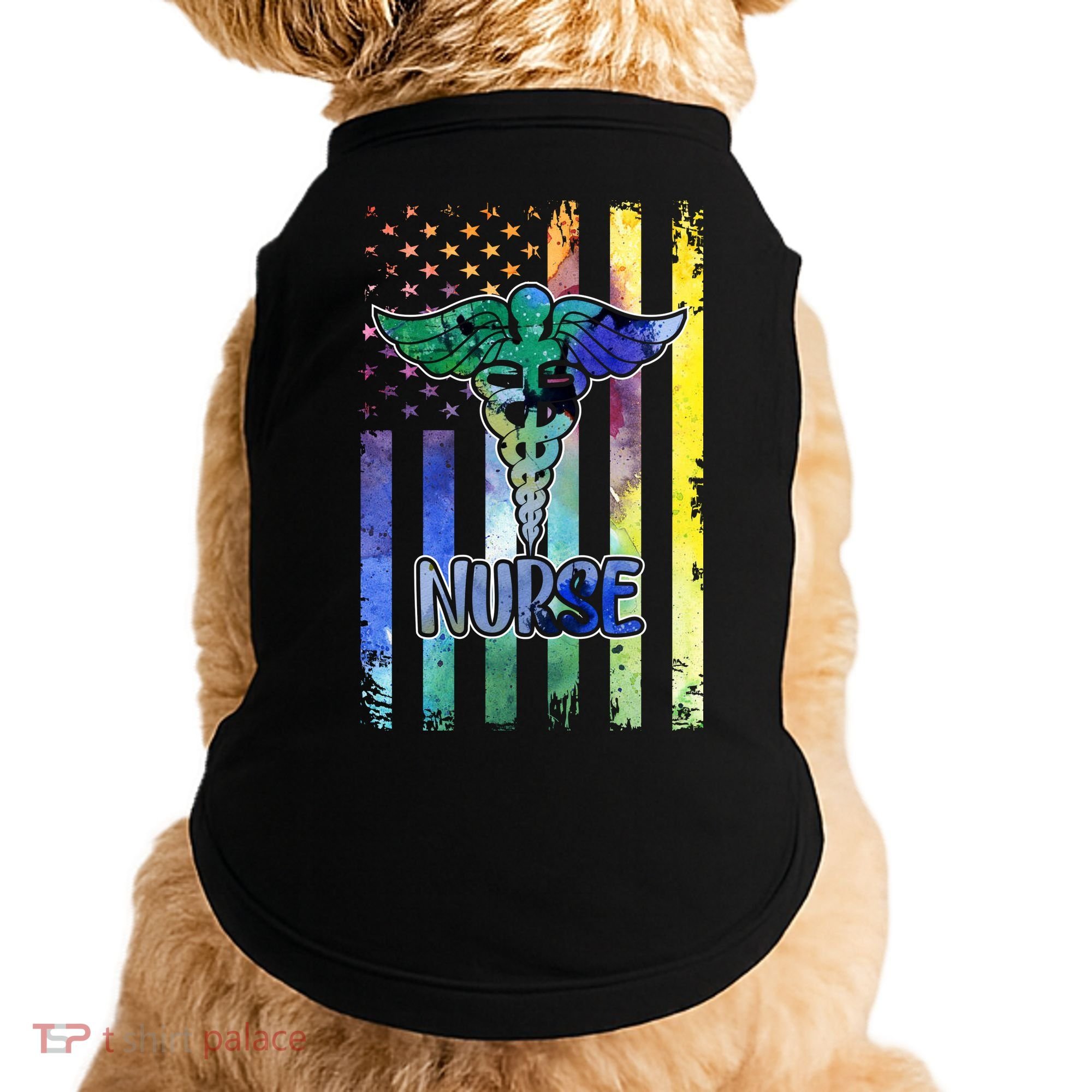 Nurse American Flag Doggie Tank