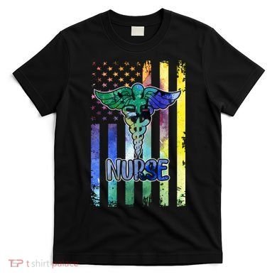 Nurse American Flag T-Shirt