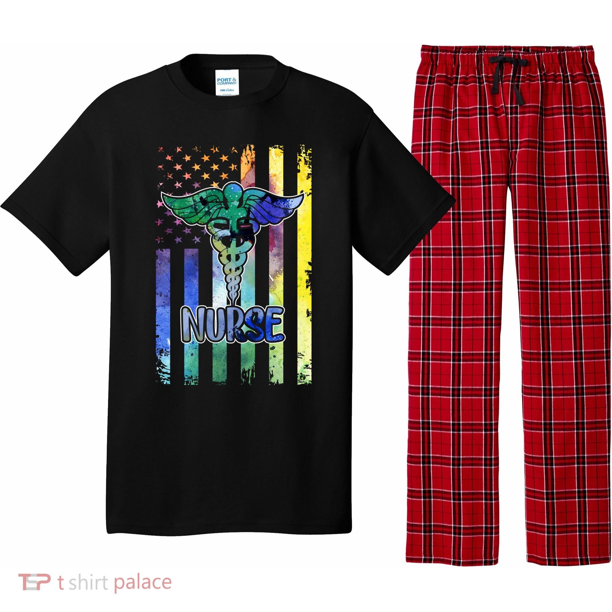 Nurse American Flag Pajama Set