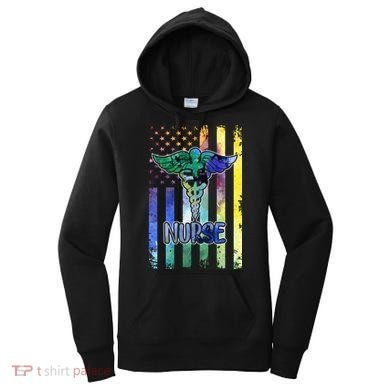 Nurse American Flag Women's Hoodie
