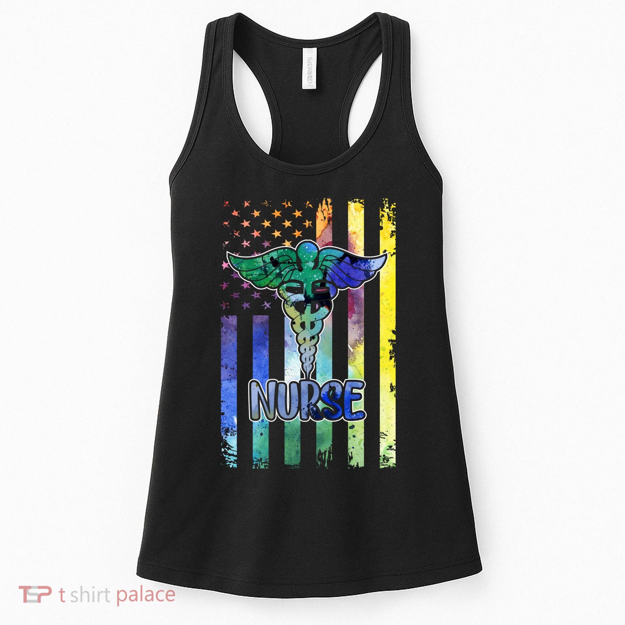 Nurse American Flag Women's Tank Top