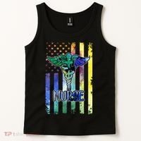 Nurse American Flag Tank Top thumb 2