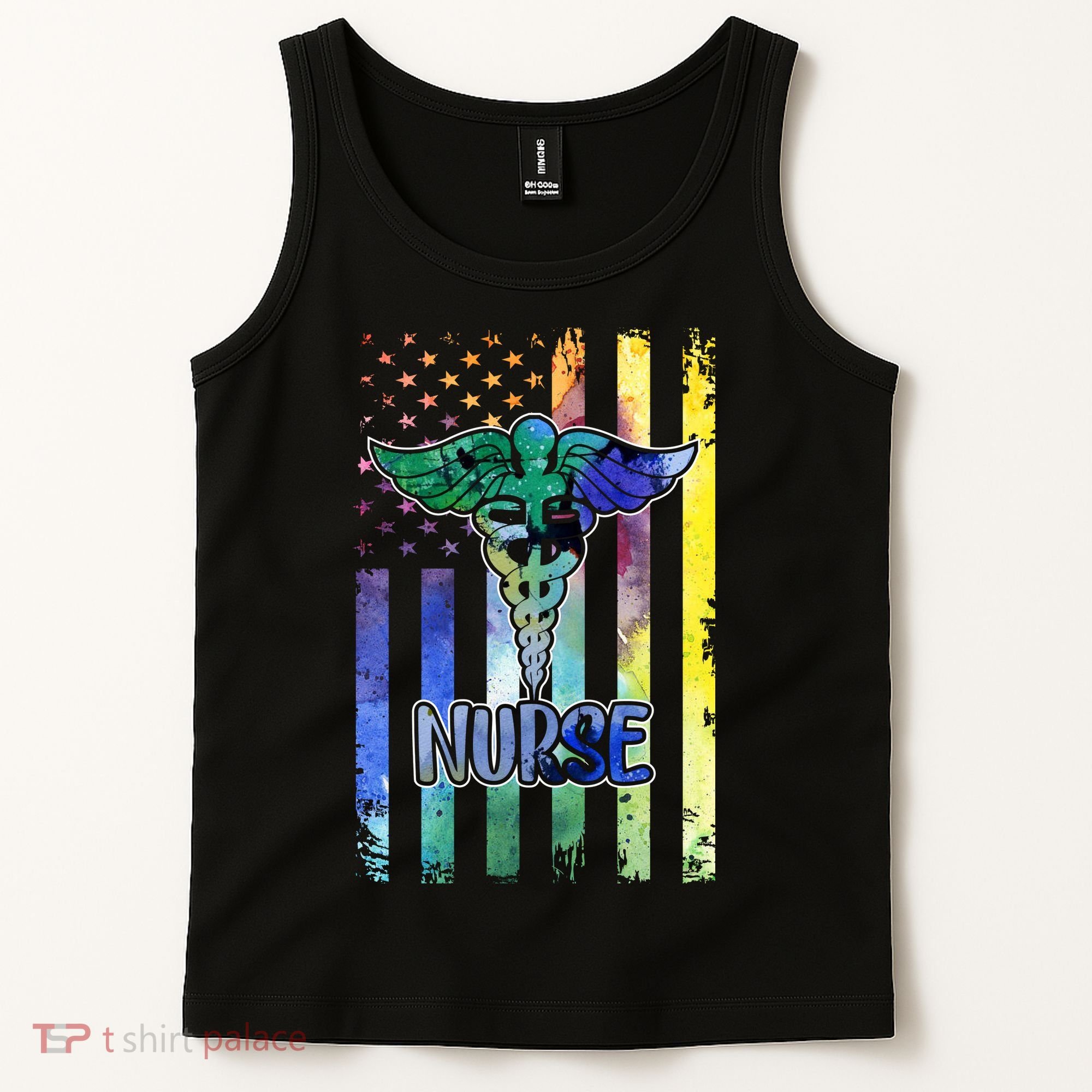 Nurse American Flag Tank Top