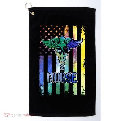 Nurse American Flag Golf Towel