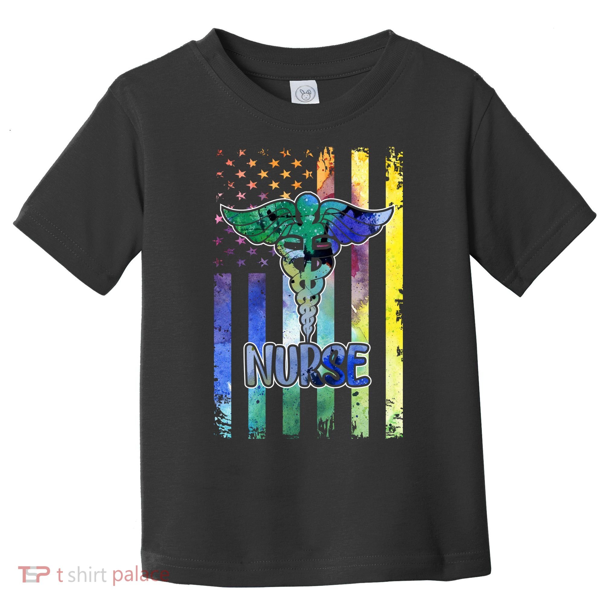 Nurse American Flag Toddler T-Shirt