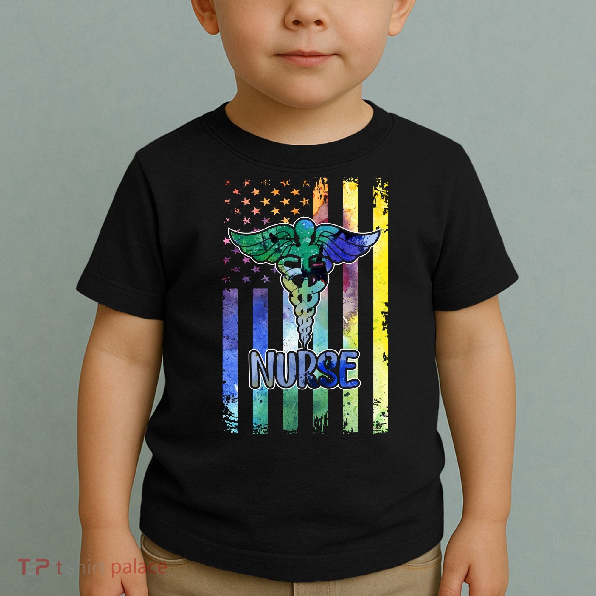 Nurse American Flag Toddler T-Shirt