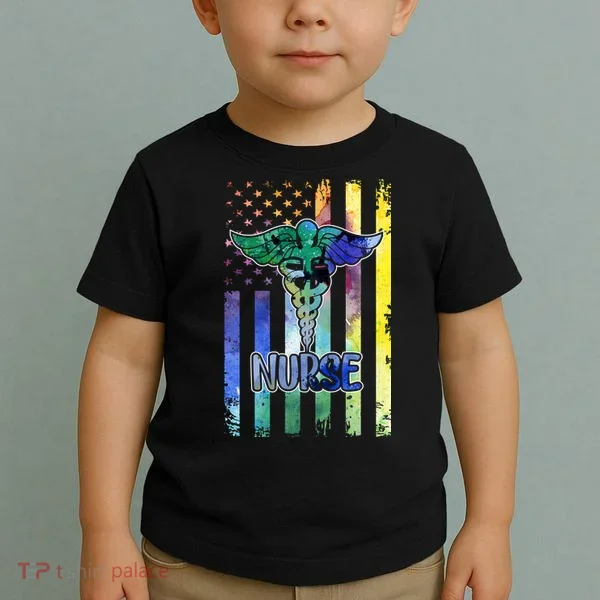Nurse American Flag Toddler T-Shirt