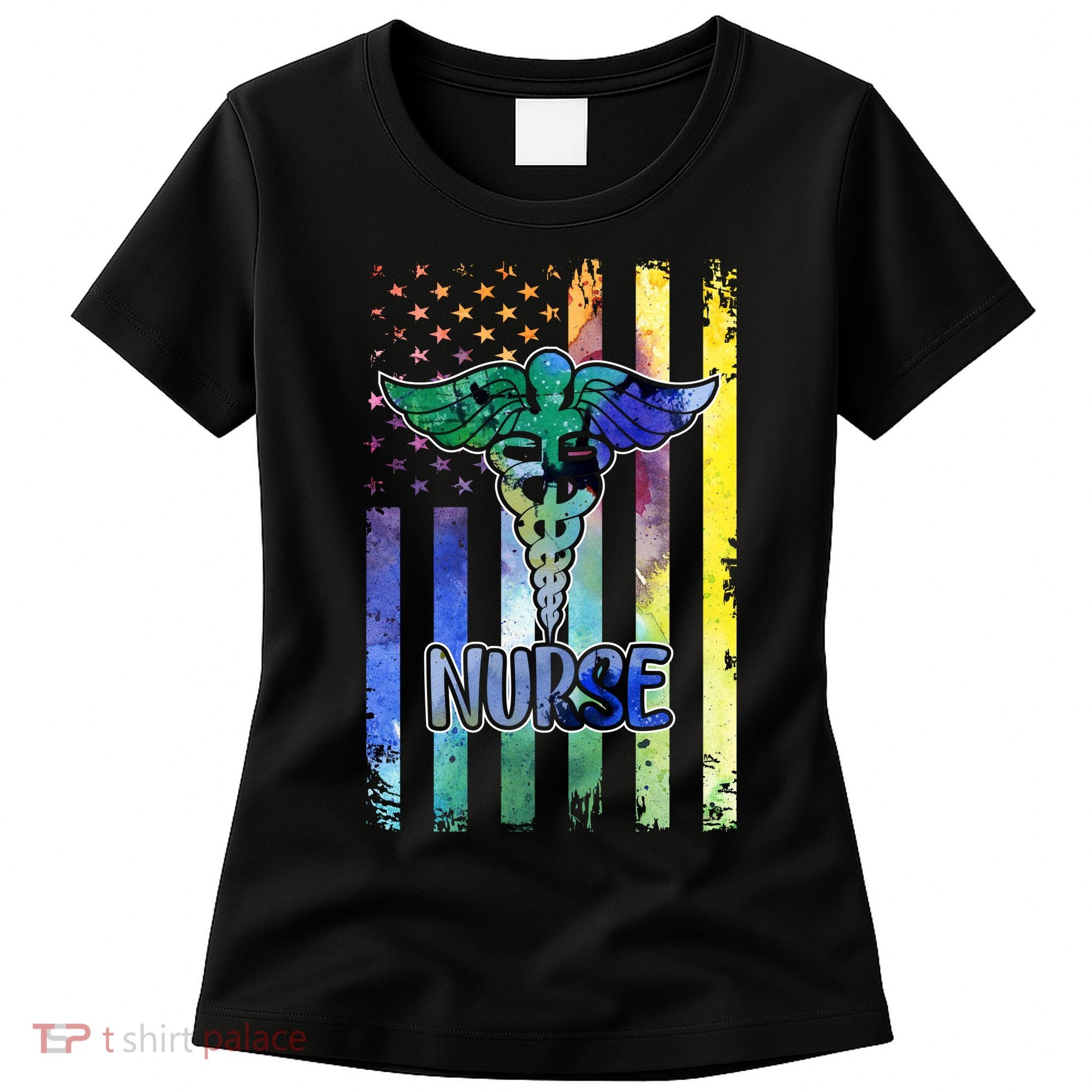 Nurse American Flag Women's T-Shirt