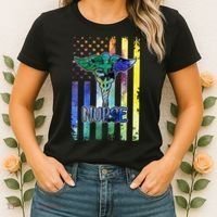 Nurse American Flag Women's T-Shirt thumb 2