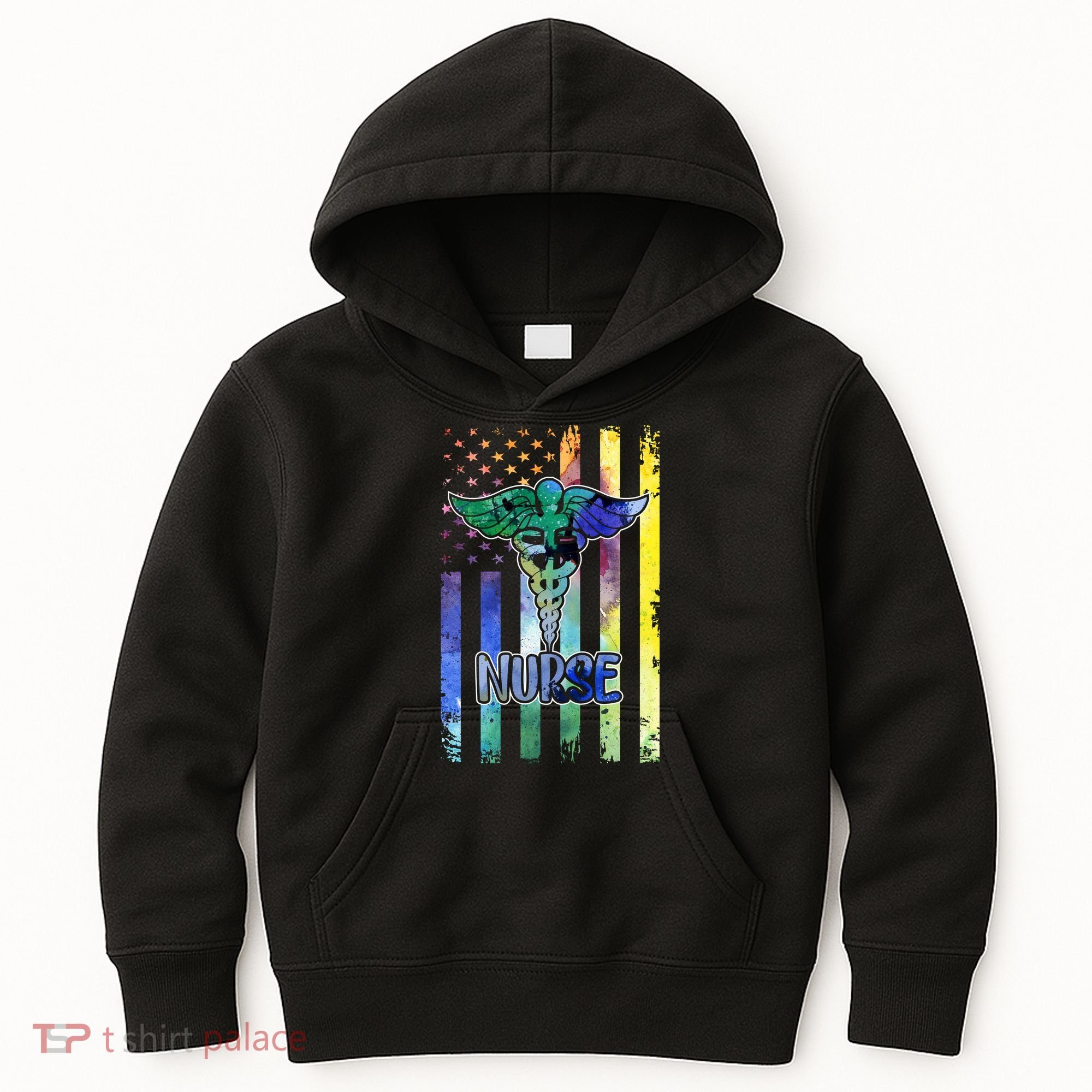 Nurse American Flag Kids Hoodie