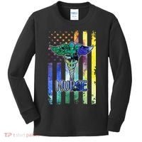 Nurse American Flag Kids Long Sleeve Shirt thumb 0