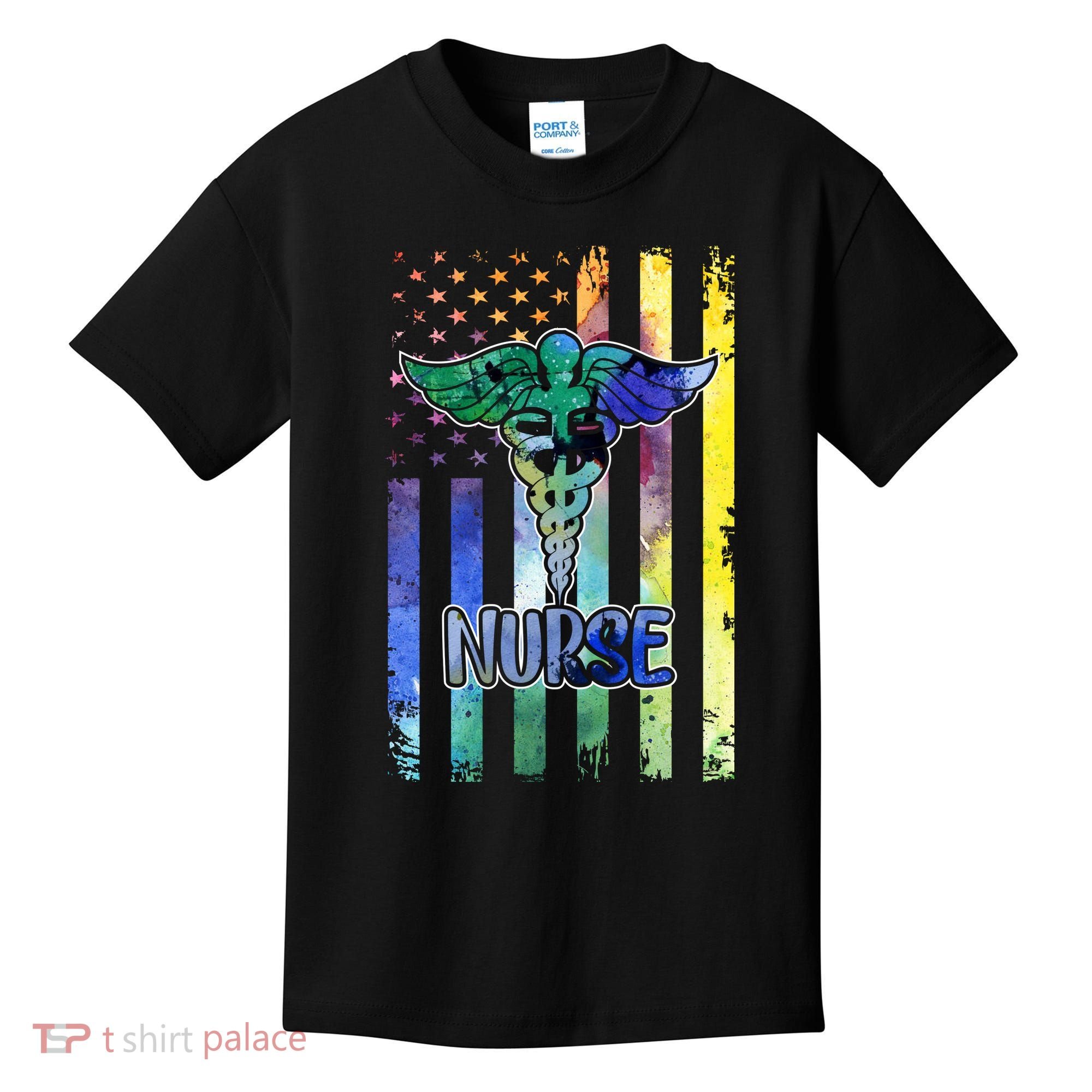 Nurse American Flag Kids T-Shirt
