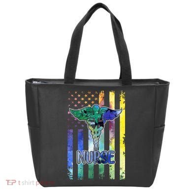 Nurse American Flag Tote Bag