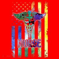 Nurse American Flag Santa Hat thumb 1