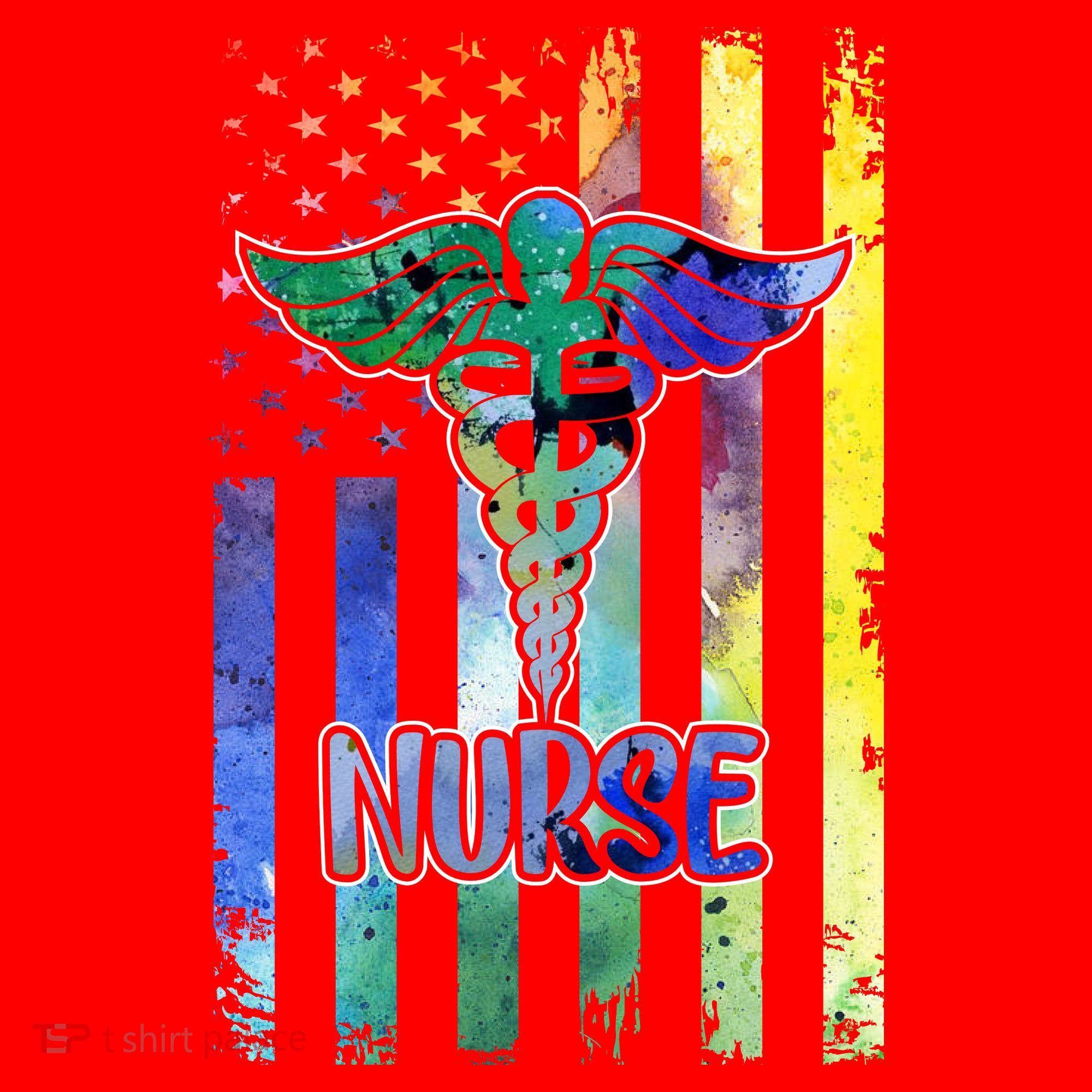 Nurse American Flag Santa Hat