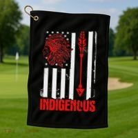 Native American Flag Golf Towel thumb 1
