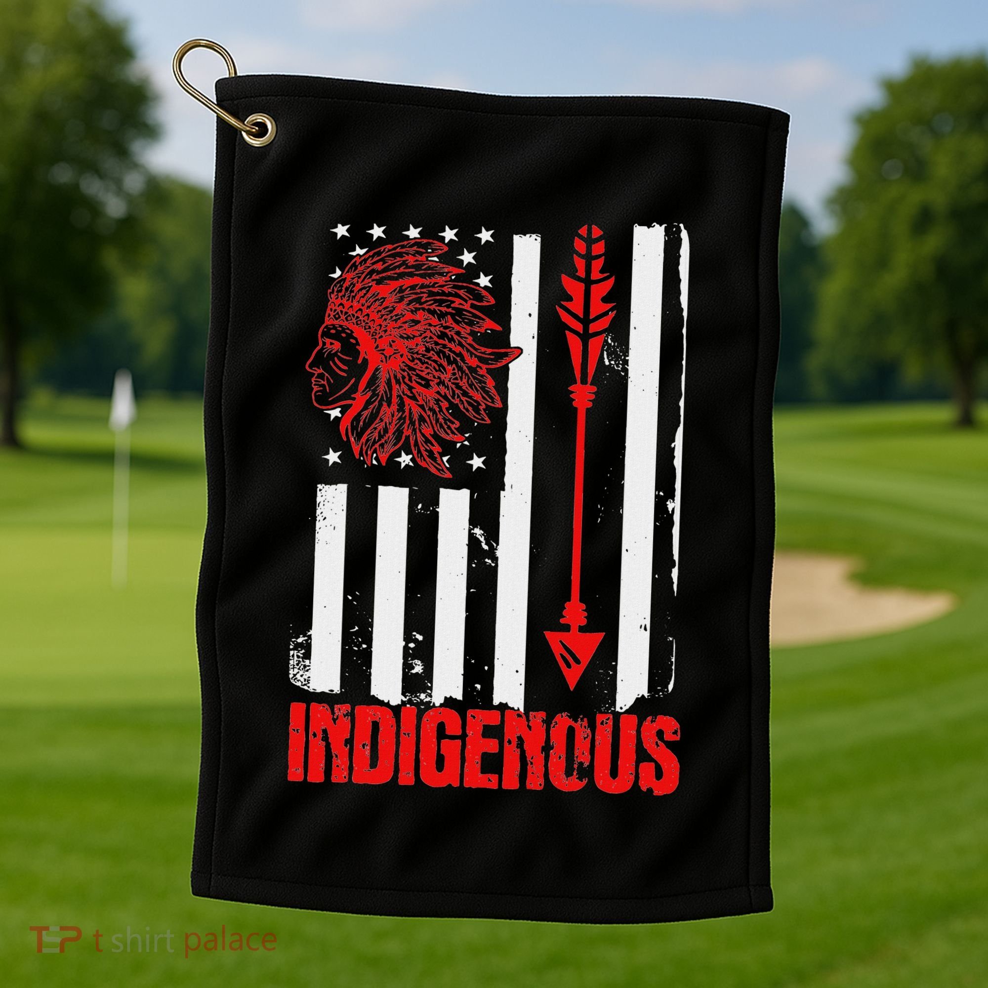 Native American Flag Golf Towel