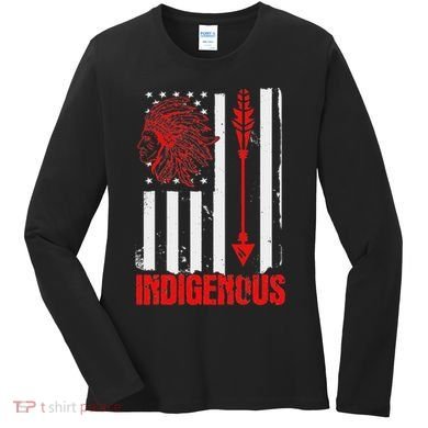 Native American Flag Women's Long Sleeve Shirt