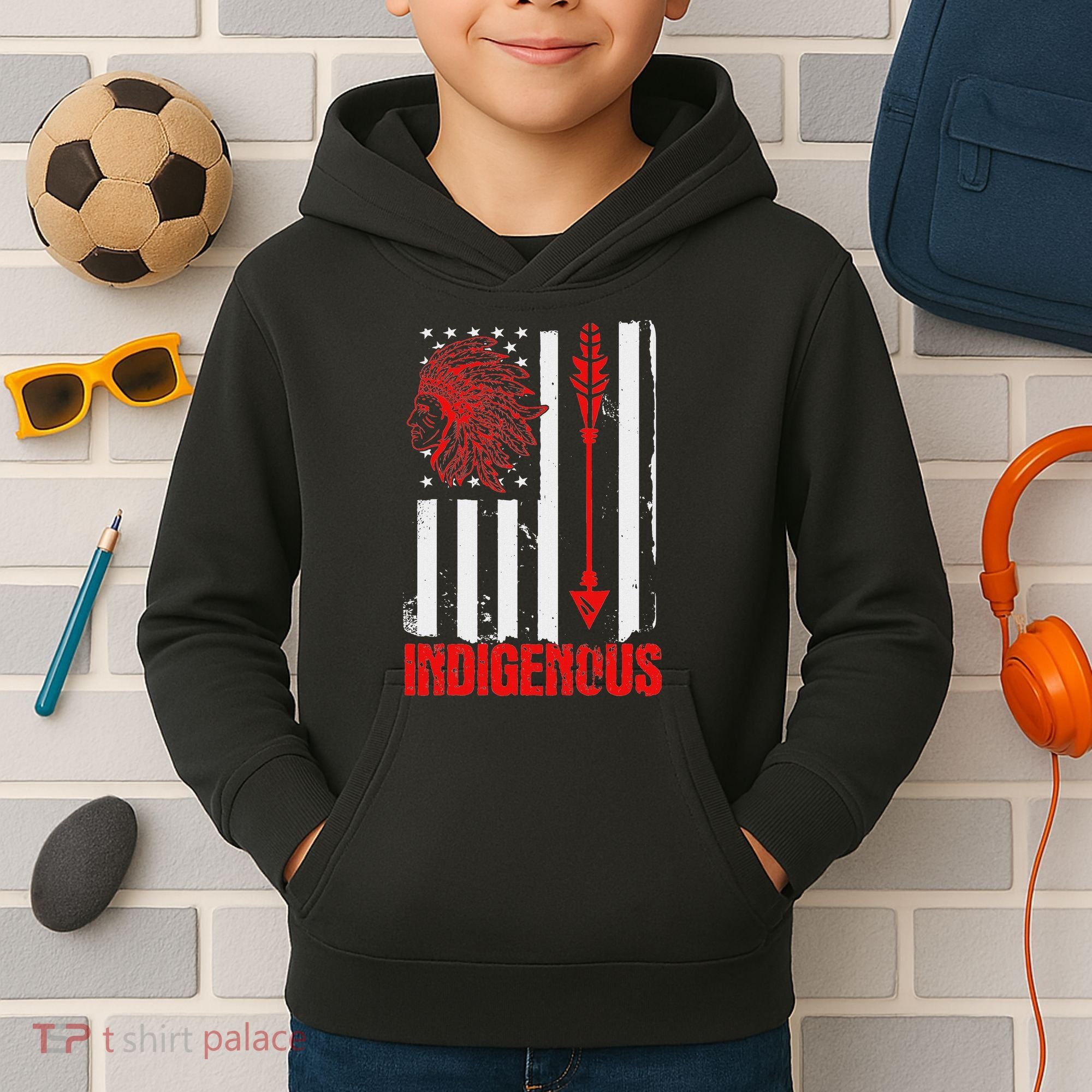 Native American Flag Kids Hoodie