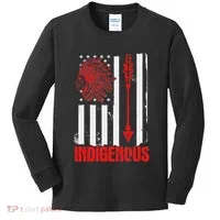 Native American Flag Kids Long Sleeve Shirt thumb 0
