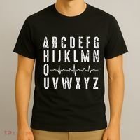 Nurse AbcS Funny Pqrst Ecg Heart Rhythm T-Shirt thumb 3