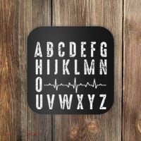 Nurse AbcS Funny Pqrst Ecg Heart Rhythm Coaster thumb 0