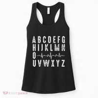 Nurse AbcS Funny Pqrst Ecg Heart Rhythm Women's Tank Top thumb 0