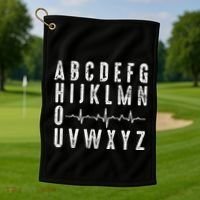 Nurse AbcS Funny Pqrst Ecg Heart Rhythm Golf Towel thumb 1