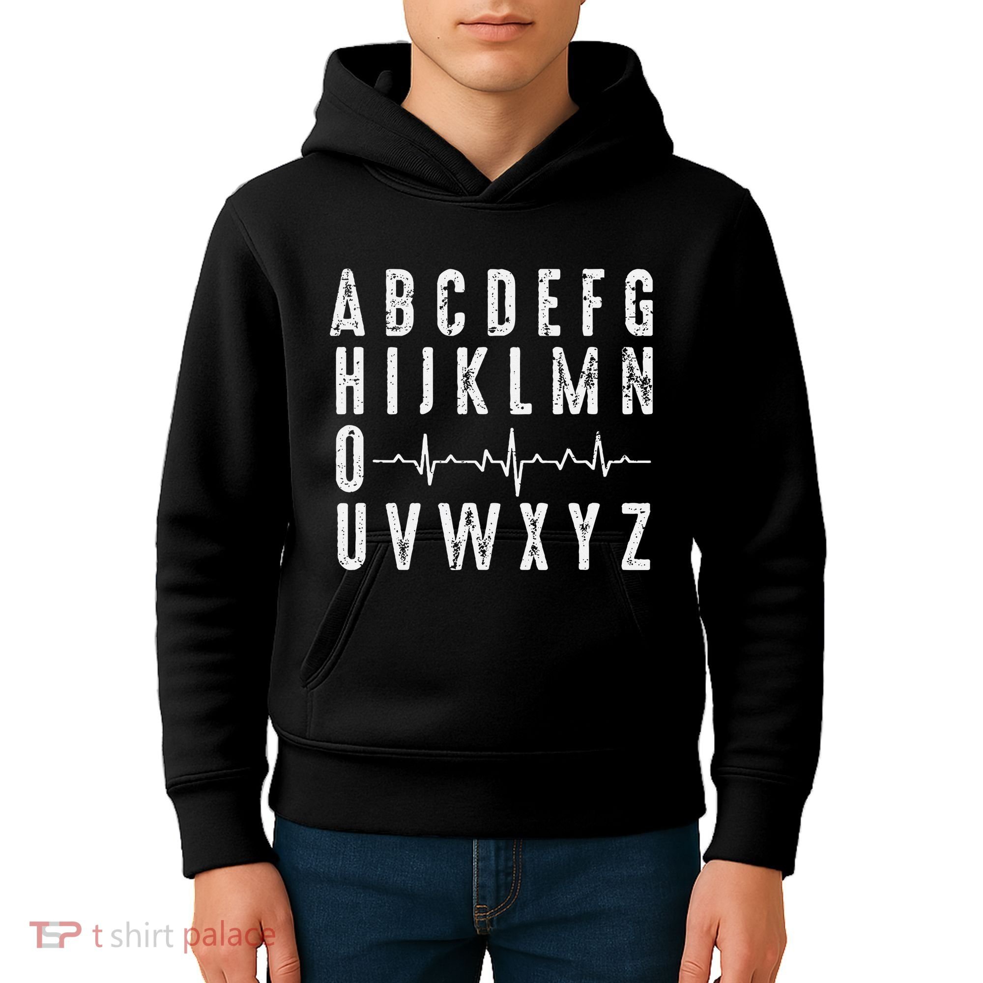 Nurse AbcS Funny Pqrst Ecg Heart Rhythm Kids Hoodie